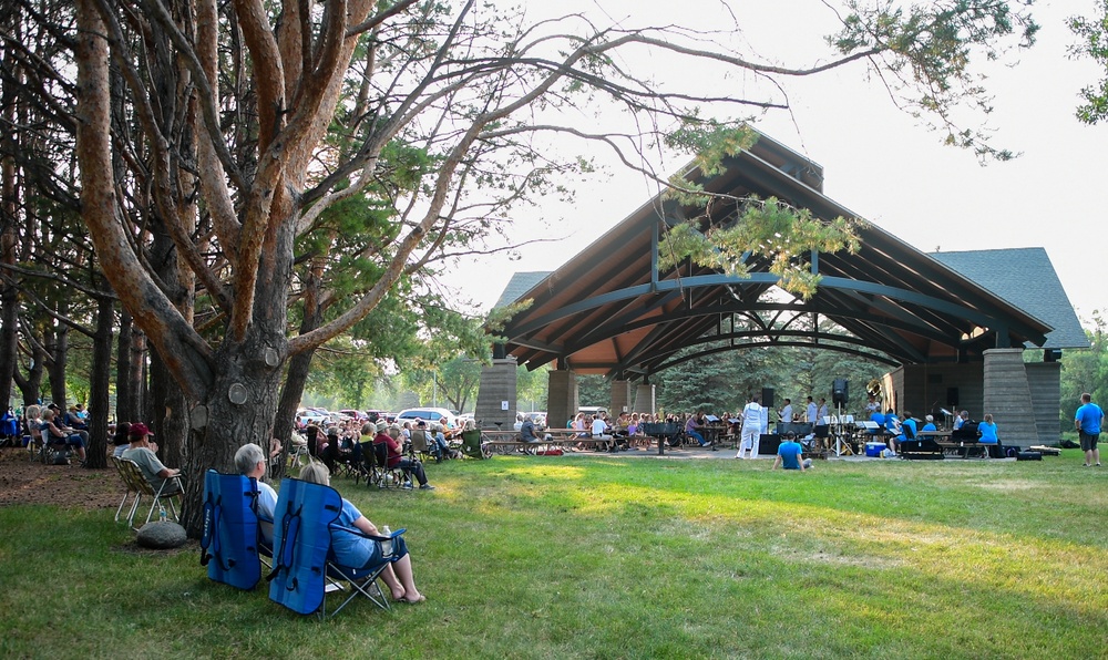 Navy Band Great Lakes Brass Band and FM Kicks Perform at Gooseberry Mound Park During Fargo Navy Week