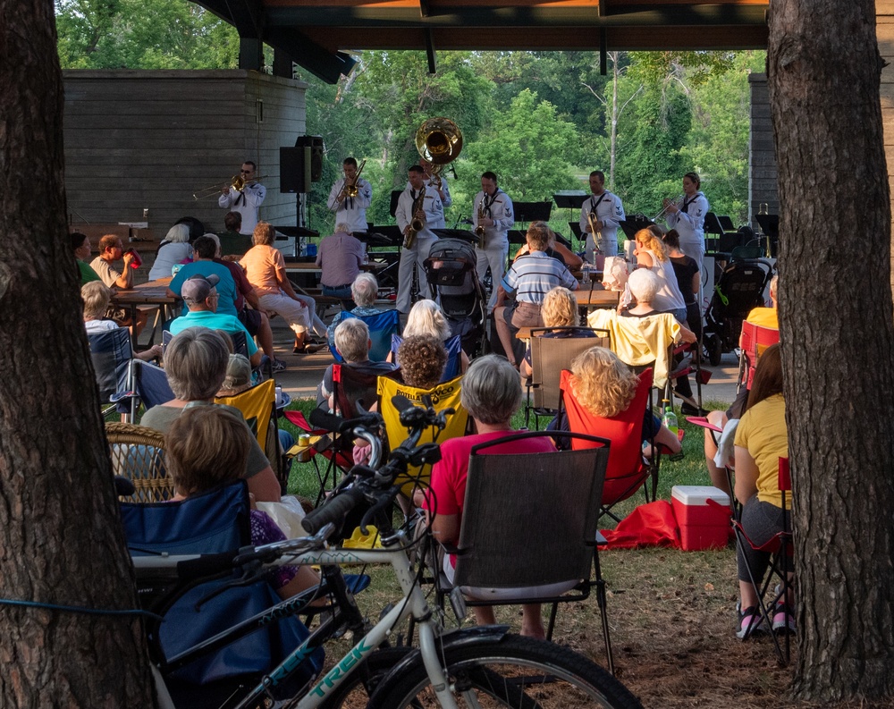 Navy Band Great Lakes Brass Band and FM Kicks Perform at Gooseberry Mound Park During Fargo Navy Week