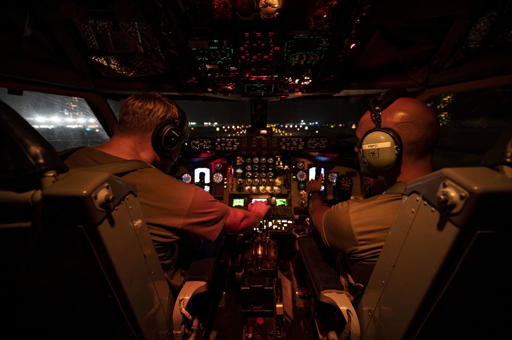 Two U.S. Air Force Pilots Prepare For Take Off