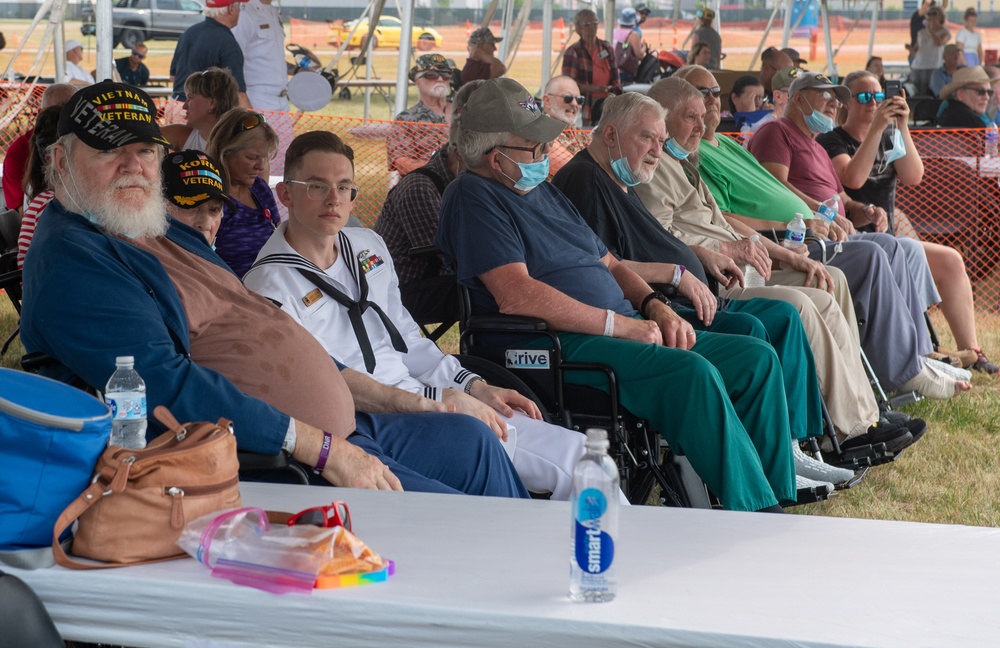 USS North Dakota Sailors and Veterans Watch the Fargo AirSho During Fargo Navy Week