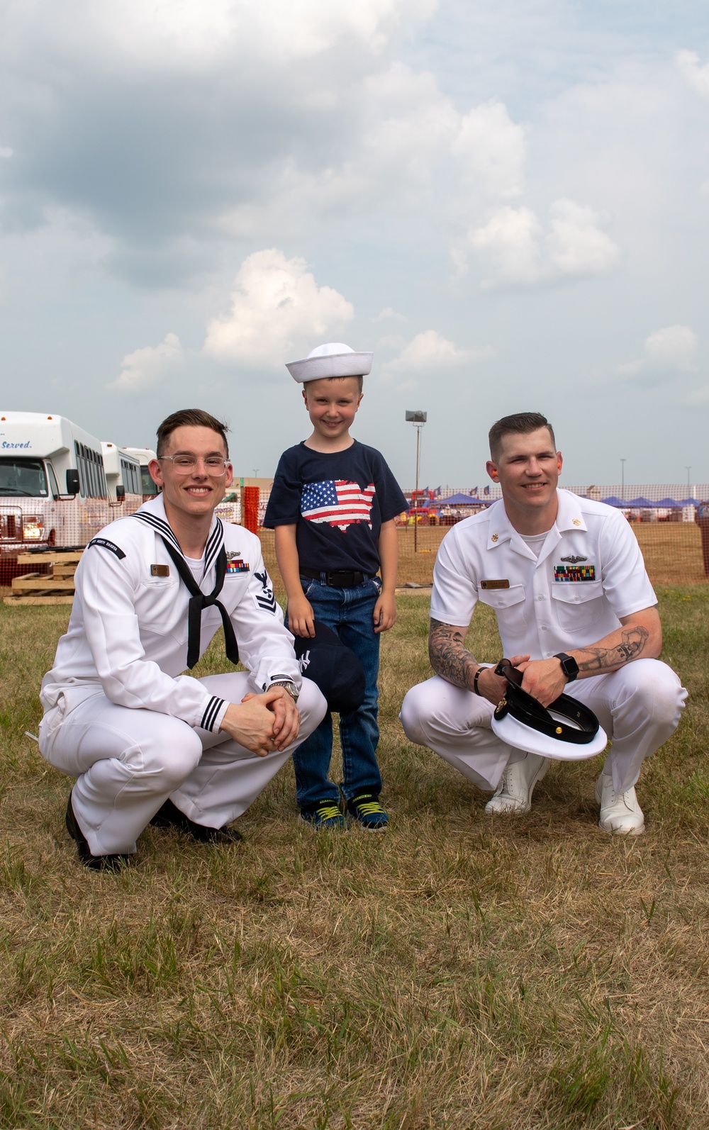 USS North Dakota Sailors and Veterans Watch the Fargo AirSho During Fargo Navy Week