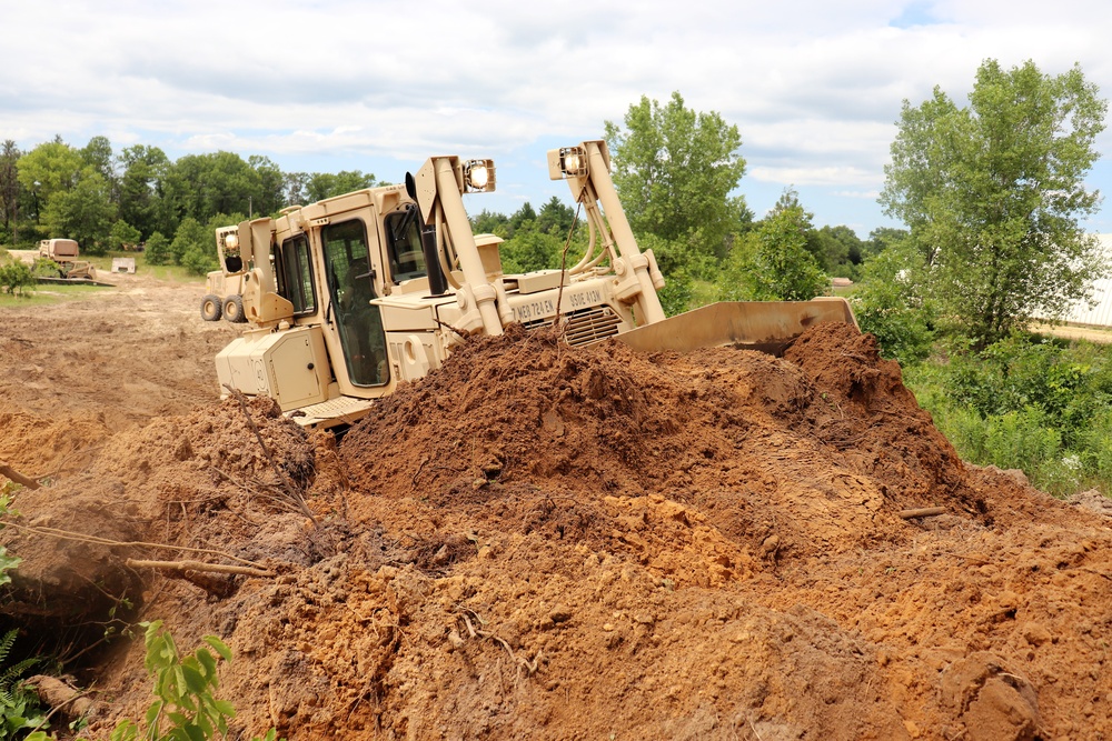 950th Engineer Company Soldiers latest to work on troop project for Fort McCoy DPW area