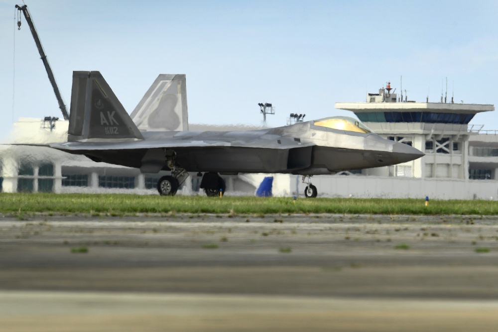 F-22s arrive at Antonio B. Won Pat International Airport