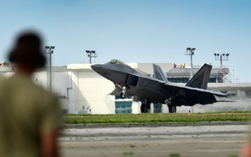 F-22s arrive at Antonio B. Won Pat International Airport