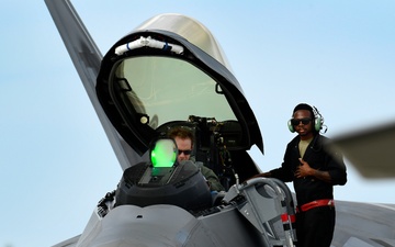 F-22s arrive at Antonio B. Won Pat International Airport