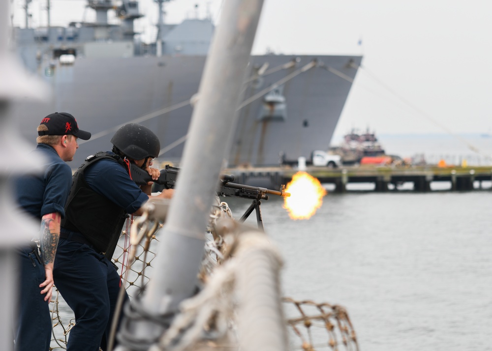 USS Ramage Sailors Participate in Security Training