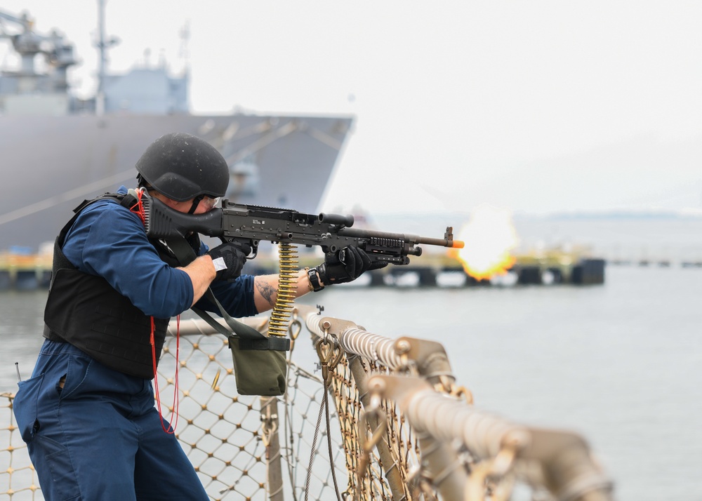 USS Ramage Sailors Participate in Security Training