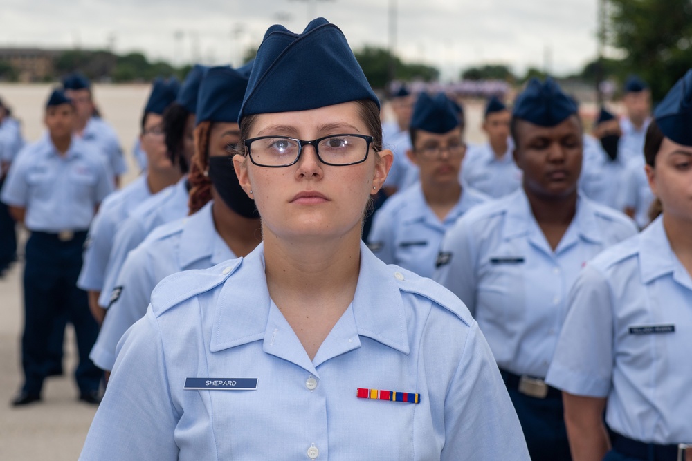 U.S. Air Force Basic Military Training Graduation and Coining Ceremony