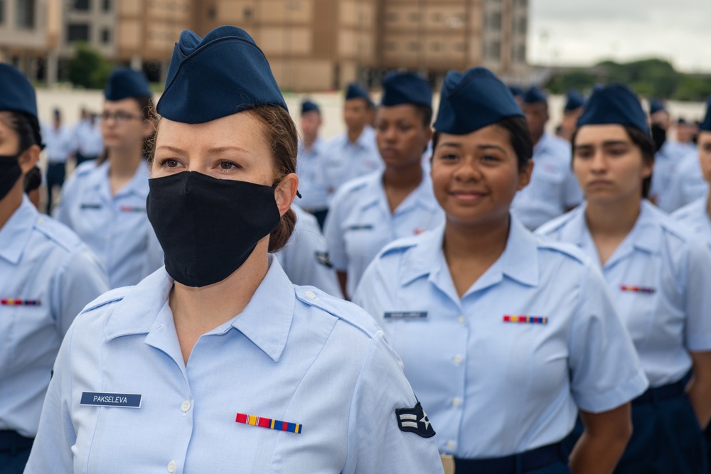 U.S. Air Force Basic Military Training Graduation and Coining Ceremony