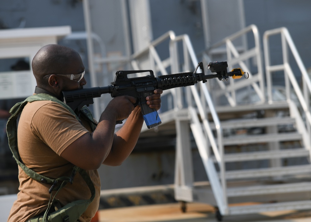 Naval Station Norfolk and USS Ramage Participate in an Active Shooter Training