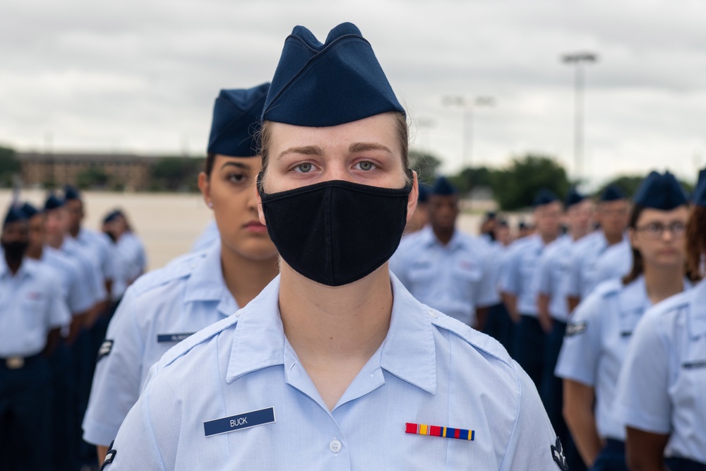 U.S. Air Force Basic Military Training Graduation and Coining Ceremony