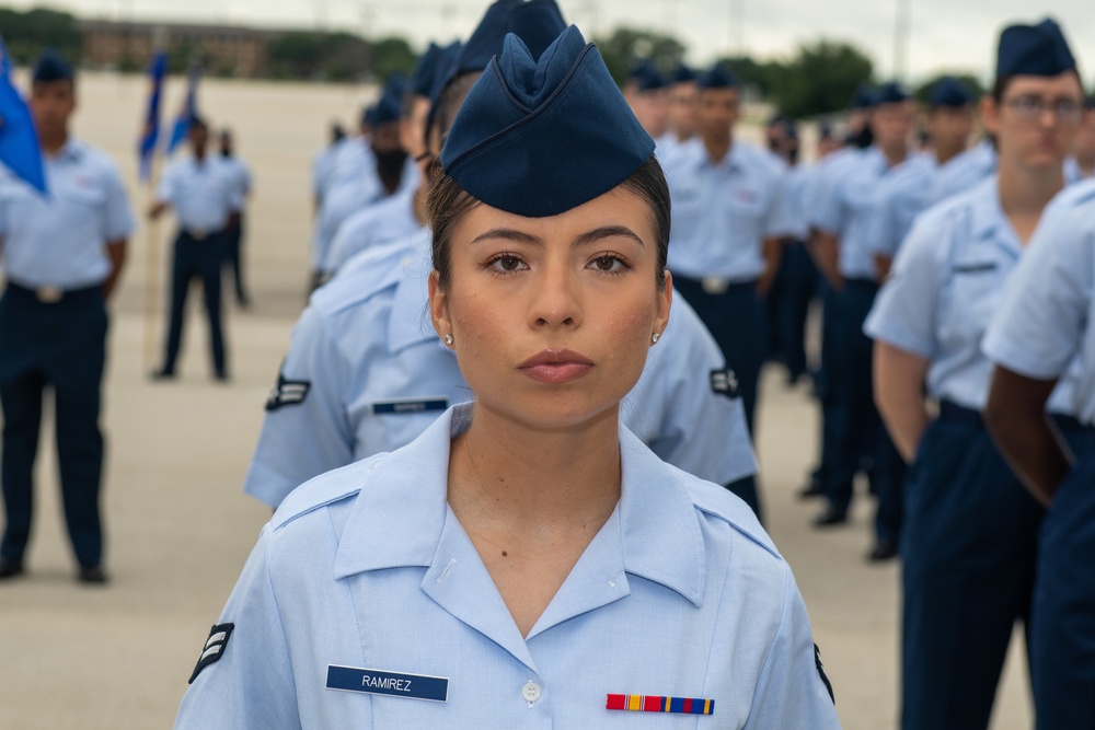 U.S. Air Force Basic Military Training Graduation and Coining Ceremony