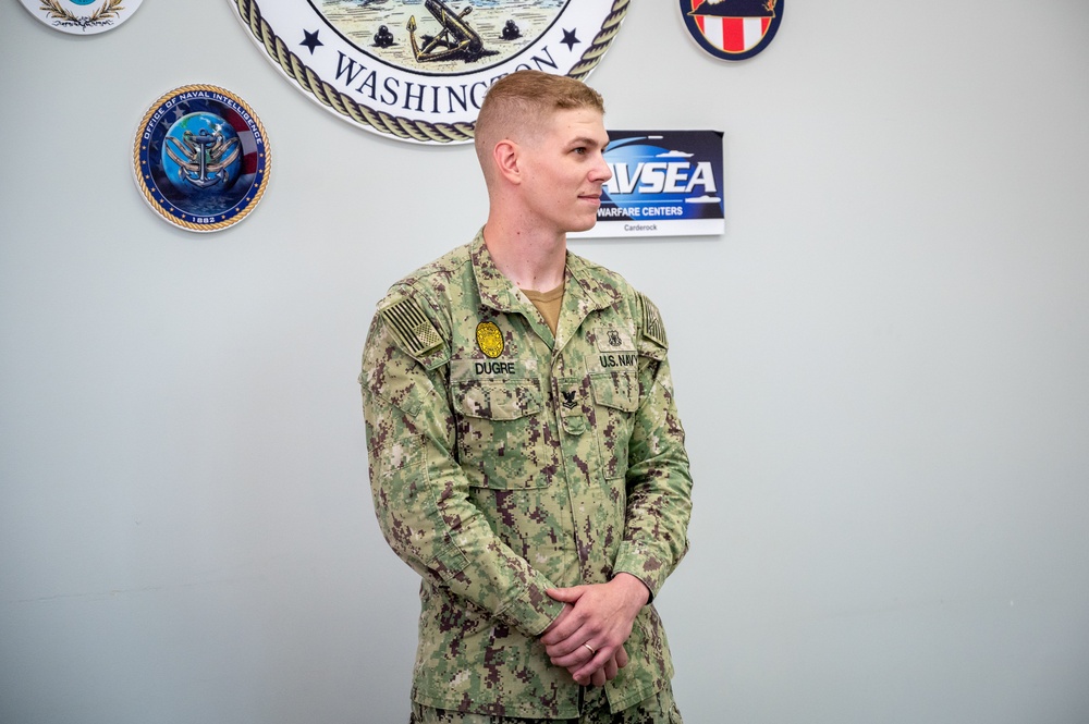 MA2 Tyrell Dugre end-of-tour award ceremony