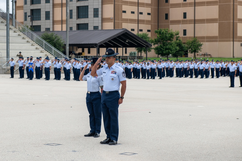 U.S. Air Force Basic Military Training Graduation and Coining Ceremony