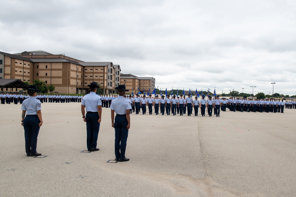 U.S. Air Force Basic Military Training Graduation and Coining Ceremony