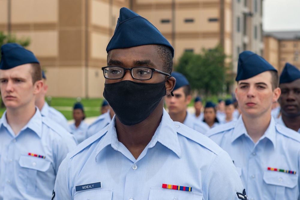 U.S. Air Force Basic Military Training Graduation and Coining Ceremony