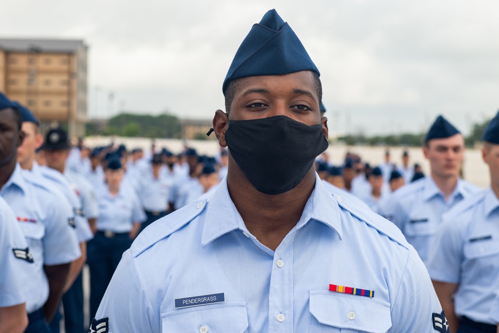 U.S. Air Force Basic Military Training Graduation and Coining Ceremony