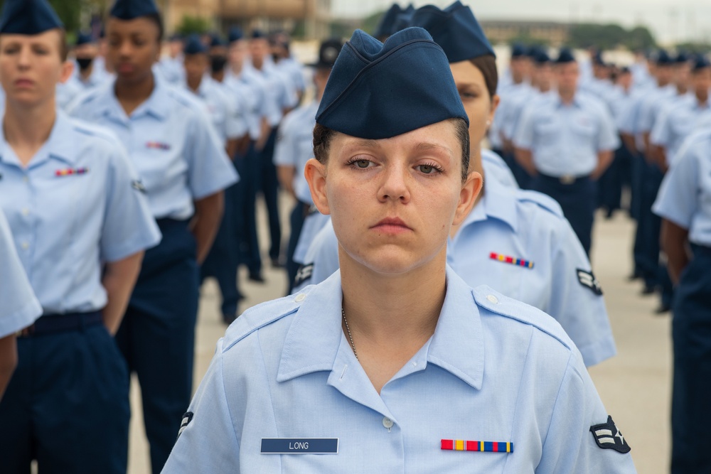 U.S. Air Force Basic Military Training Graduation and Coining Ceremony