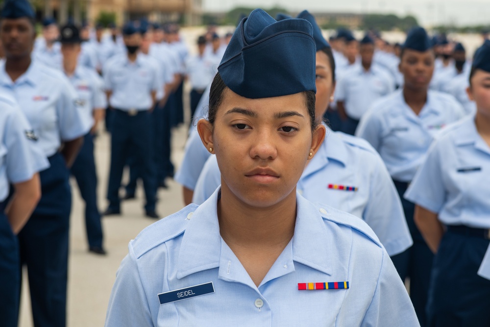 U.S. Air Force Basic Military Training Graduation and Coining Ceremony