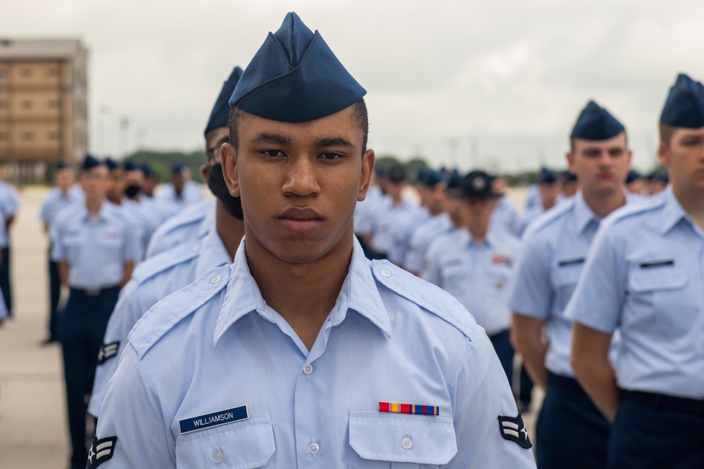 U.S. Air Force Basic Military Training Graduation and Coining Ceremony