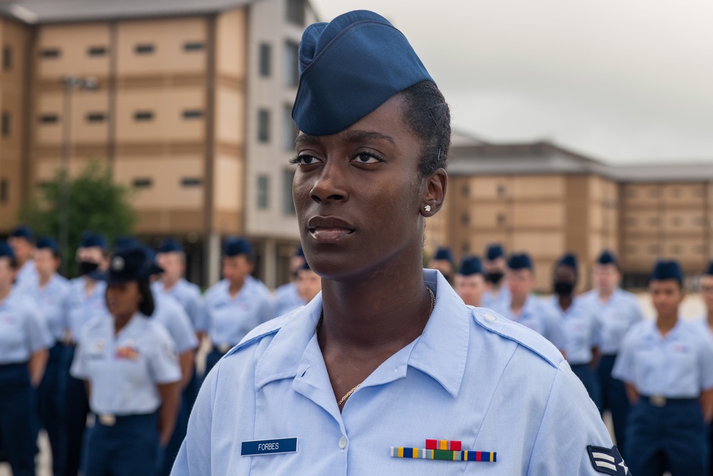 U.S. Air Force Basic Military Training Graduation and Coining Ceremony