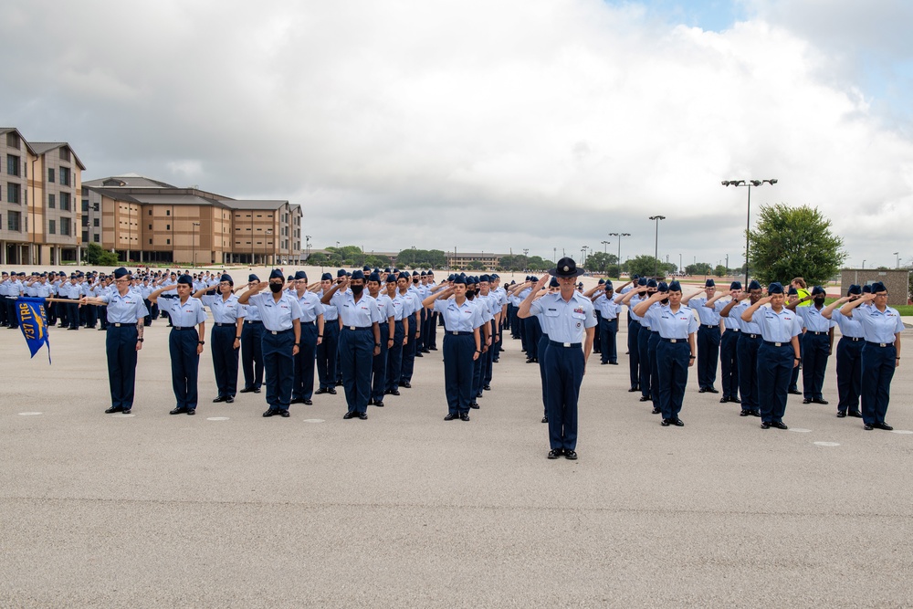 U.S. Air Force Basic Military Training Graduation and Coining Ceremony