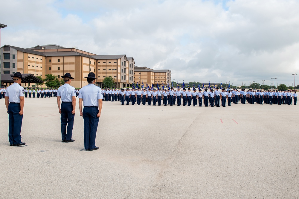 U.S. Air Force Basic Military Training Graduation and Coining Ceremony