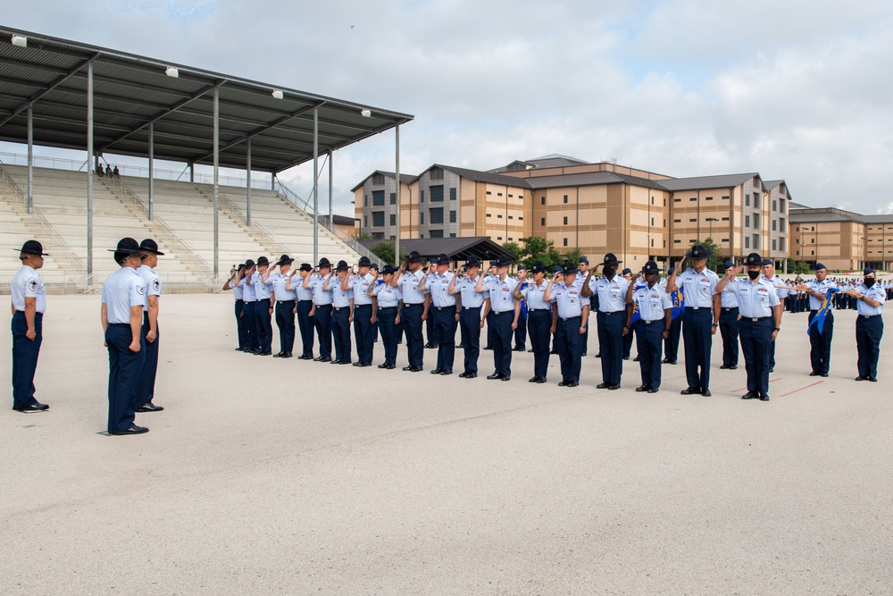 U.S. Air Force Basic Military Training Graduation and Coining Ceremony