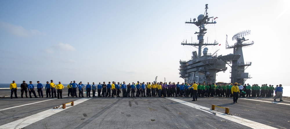 Truman is conducting readiness training in the Atlantic Ocean in preparation for future operations.