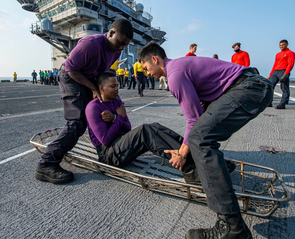 Truman is conducting readiness training in the Atlantic Ocean in preparation for future operations.