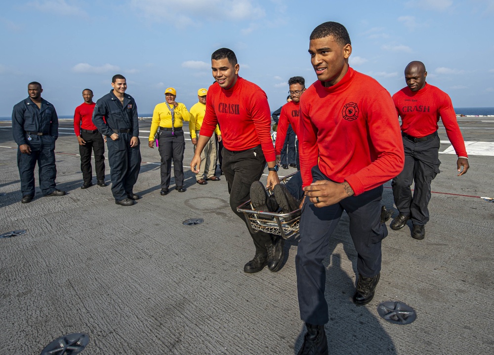 Truman is conducting readiness training in the Atlantic Ocean in preparation for future operations.