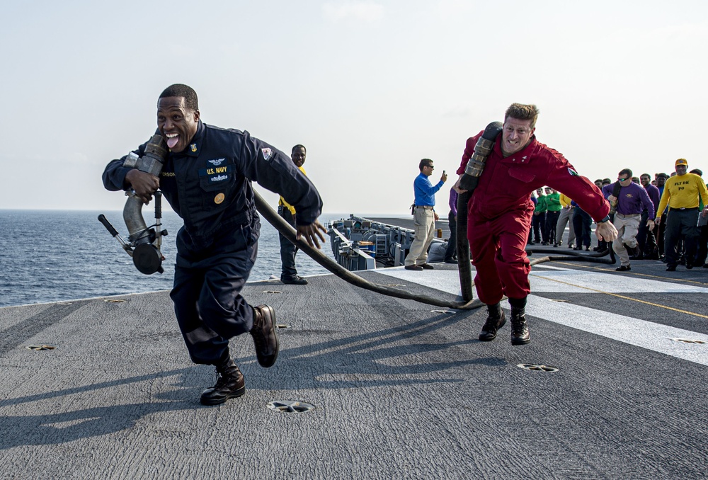 Truman is conducting readiness training in the Atlantic Ocean in preparation for future operations.