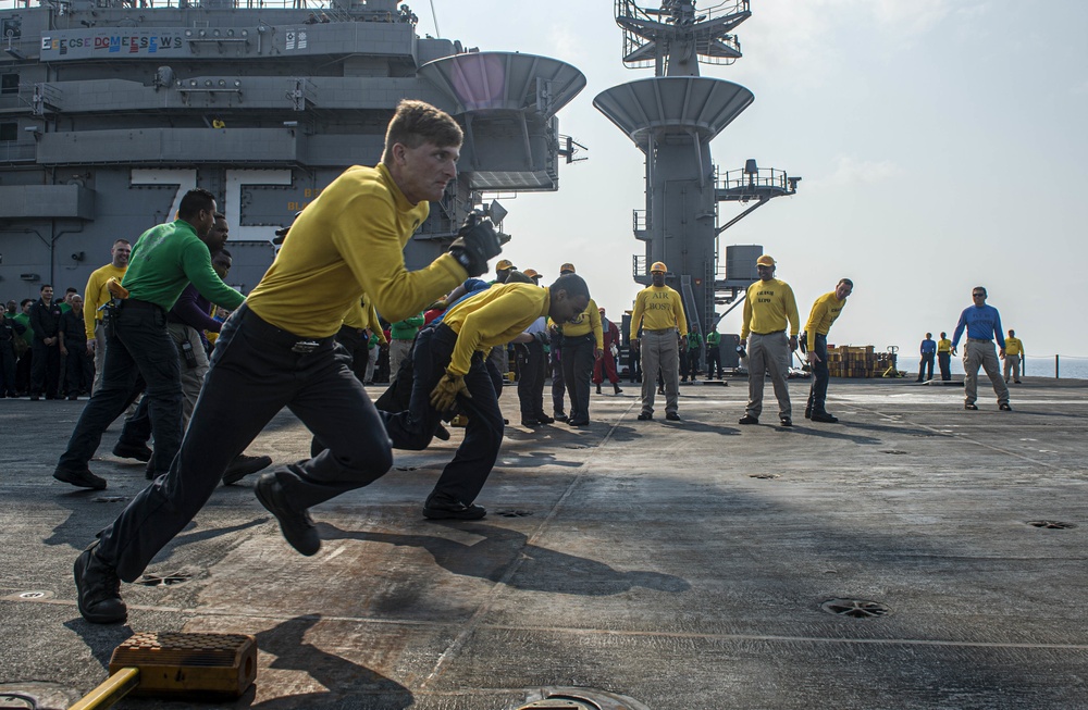 Truman is conducting readiness training in the Atlantic Ocean in preparation for future operations.