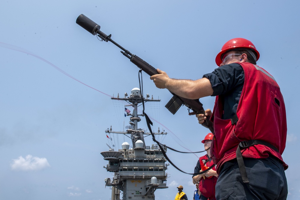 USS Harry S. Truman (CVN 75) transits the Atlantic Ocean.