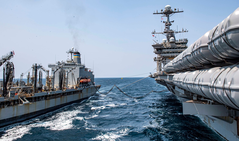 USS Harry S. Truman (CVN 75) transits the Atlantic Ocean.