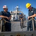 USS Billings Sailors Man Their Stations During Sea and Anchor Detail