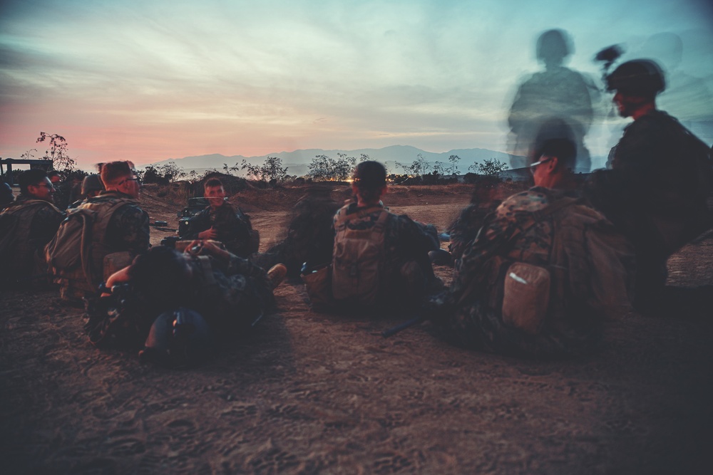 CLB 5 Marines Conduct Night Patrol