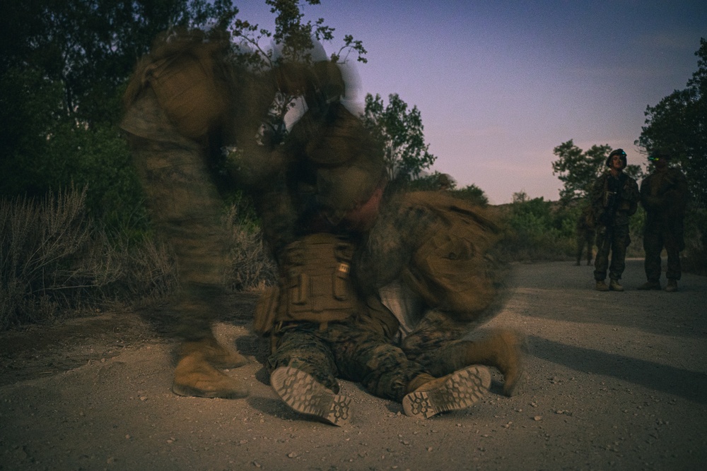 CLB 5 Marines Conduct Night Patrol