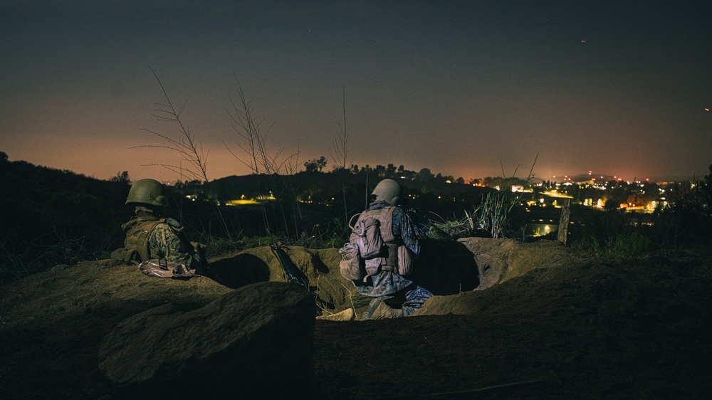 CLB 5 Marines Conduct Night Patrol