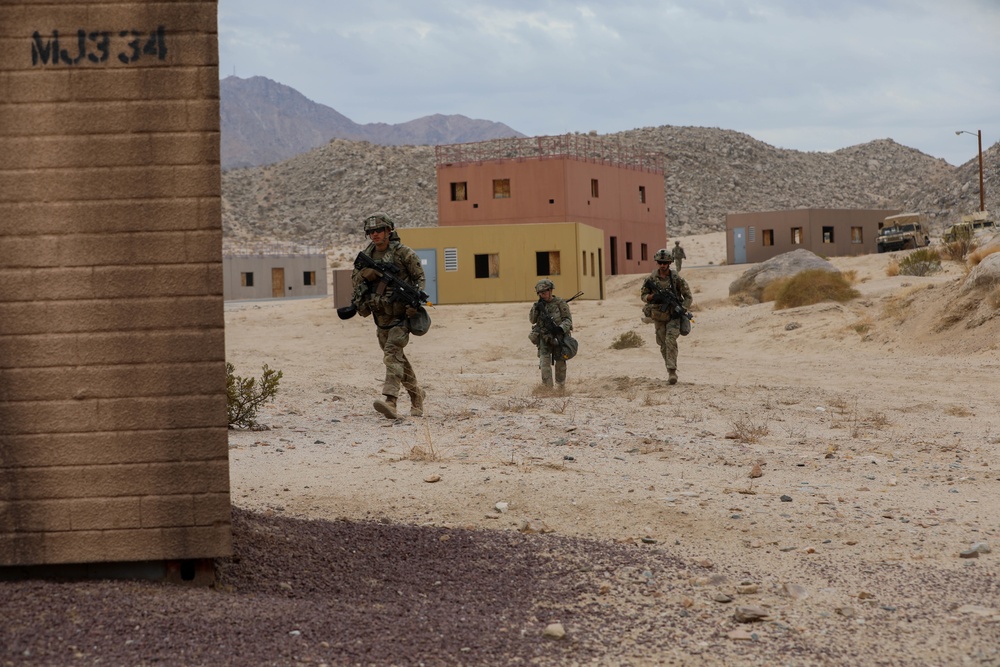 Oklahoma National Guard Soldiers attack Razish at NTC