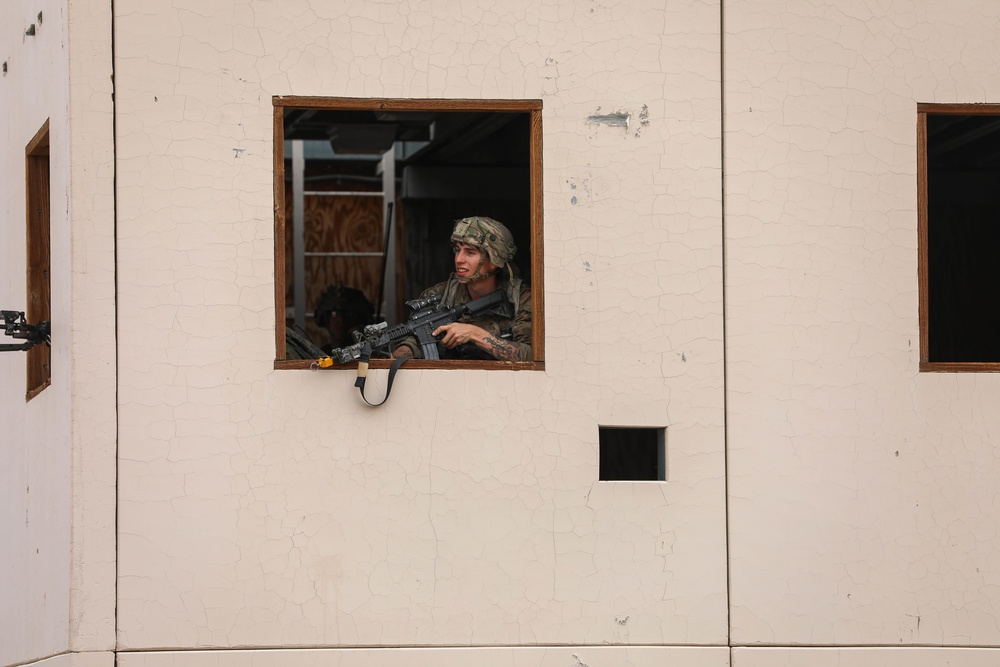 Oklahoma National Guard Soldiers attack Razish at NTC