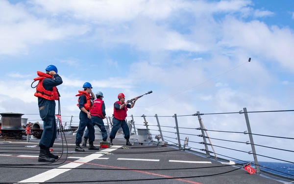 USS Pinckney (DDG 91) is underway in the Pacific Ocean