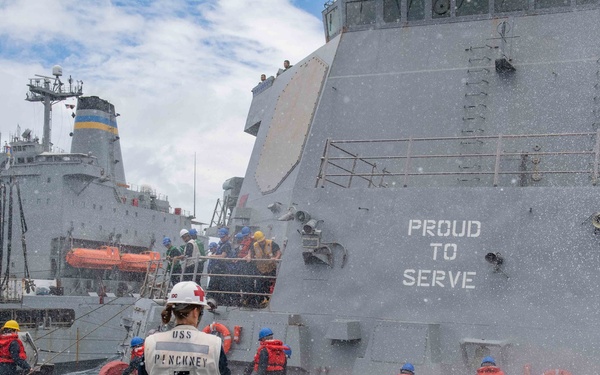 USS Pinckney (DDG 91) is underway in the Pacific Ocean