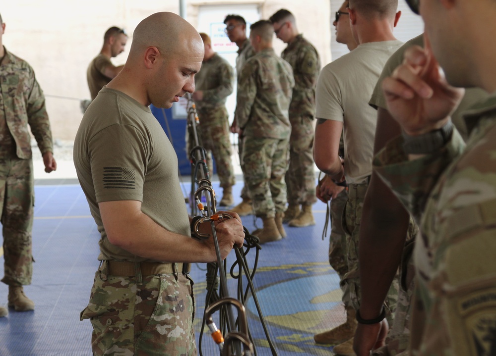 Task Force Iron Gray Soldiers sustain Mountain Warfare skills