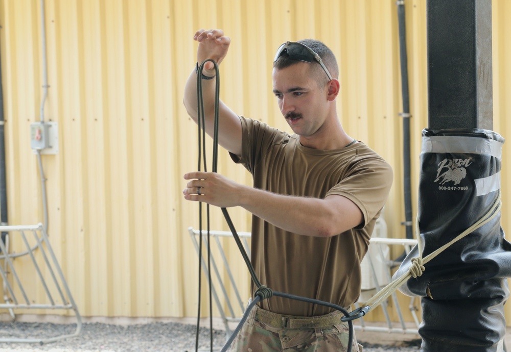 Task Force Iron Gray Soldiers sustain Mountain Warfare skills