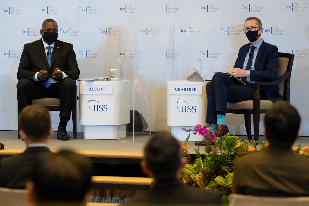 SECDEF Addresses Fullerton Lecture in Singapore