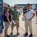 USS Constitution Sailors participate in a Meet and Greet for Fargo Navy Week during an airshow in Fargo, North Dakota
