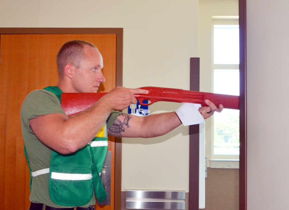 PoM emergency, DFAC personnel work together during active-shooter response drill