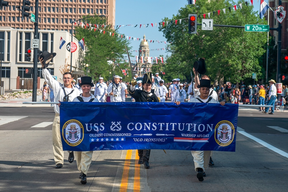 USS Constitution Sailors participate in Cheyenne Navy Week