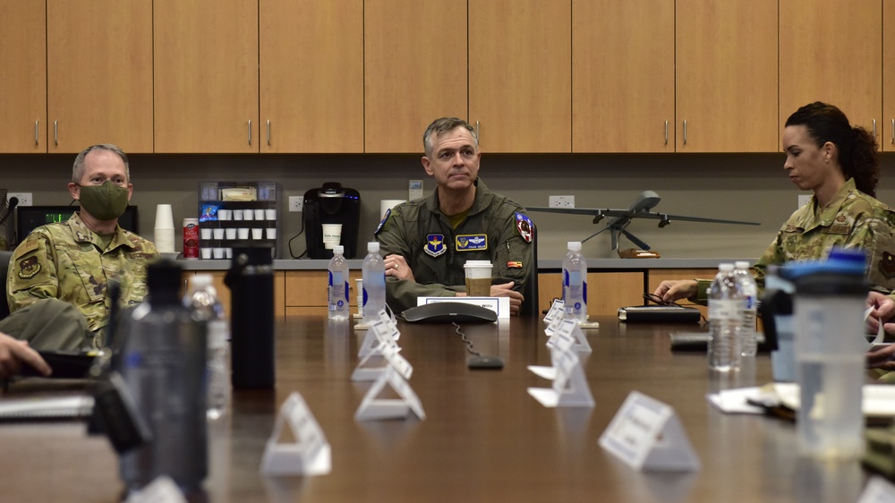 19th Air Force Commander Maj. Gen. Craig D. Wills visits March Air Reserve Base, California